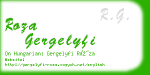 roza gergelyfi business card